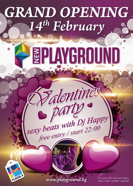 Grand opening Valentines Party in Playground